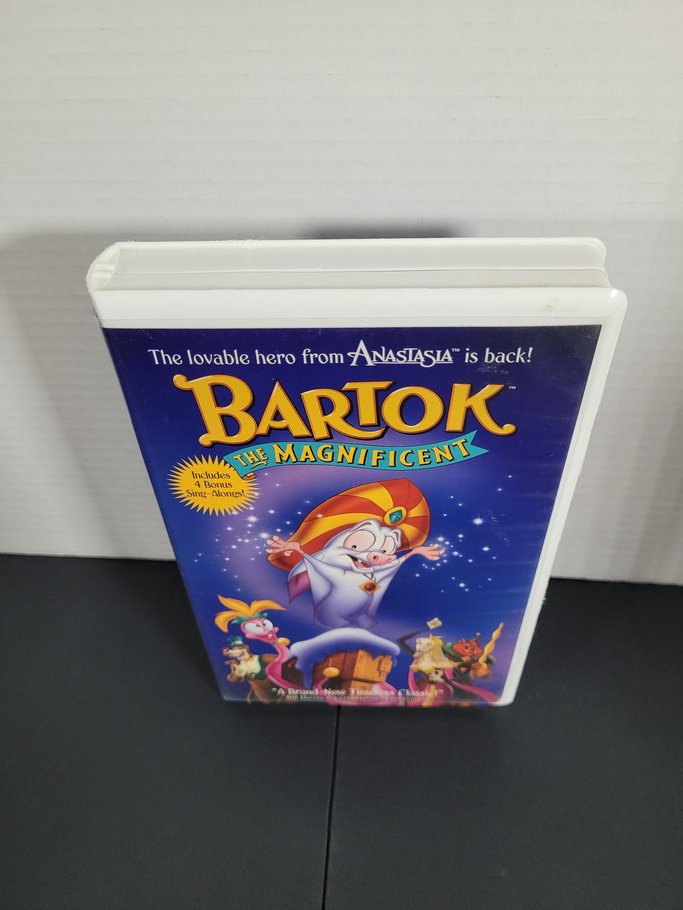 Vintage 1999 Bartok the Magnificent VHS Tape in a Clamshell Case