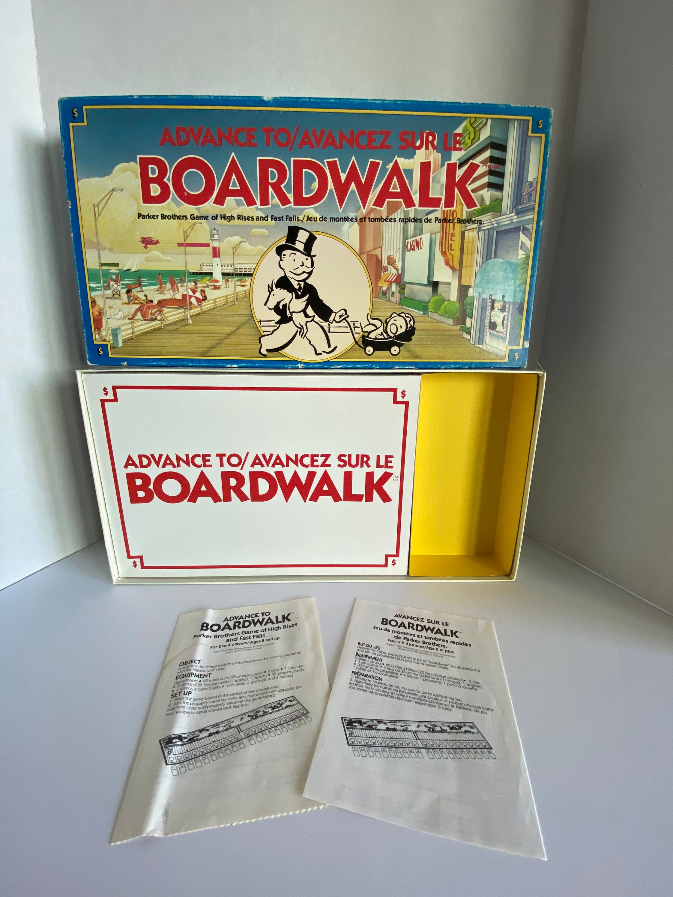 Vintage 1985 Advance to Boardwalk: Game of High Rises & Fast Falls