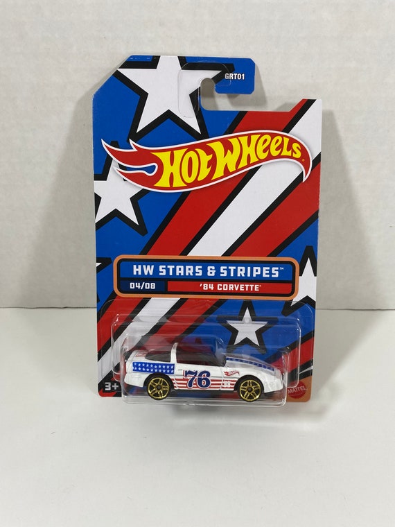 Hot Wheels HW Stars & Stripes '84 Corvette Model Die-cast Toy Car