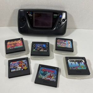 Vintage 1991 Authentic Sega Game Gear Portable Video Game System •Works• With 6 Games - Collectable | Nostalgia | Video Game Enthusiast