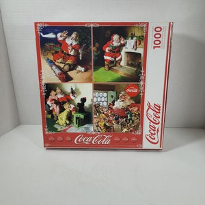 Vintage Springbok Coca-Cola Christmas Classic Puzzle 1000 pieces 4 different Santa scenarios Coca-Cola Vintage Jigsaw Puzzle