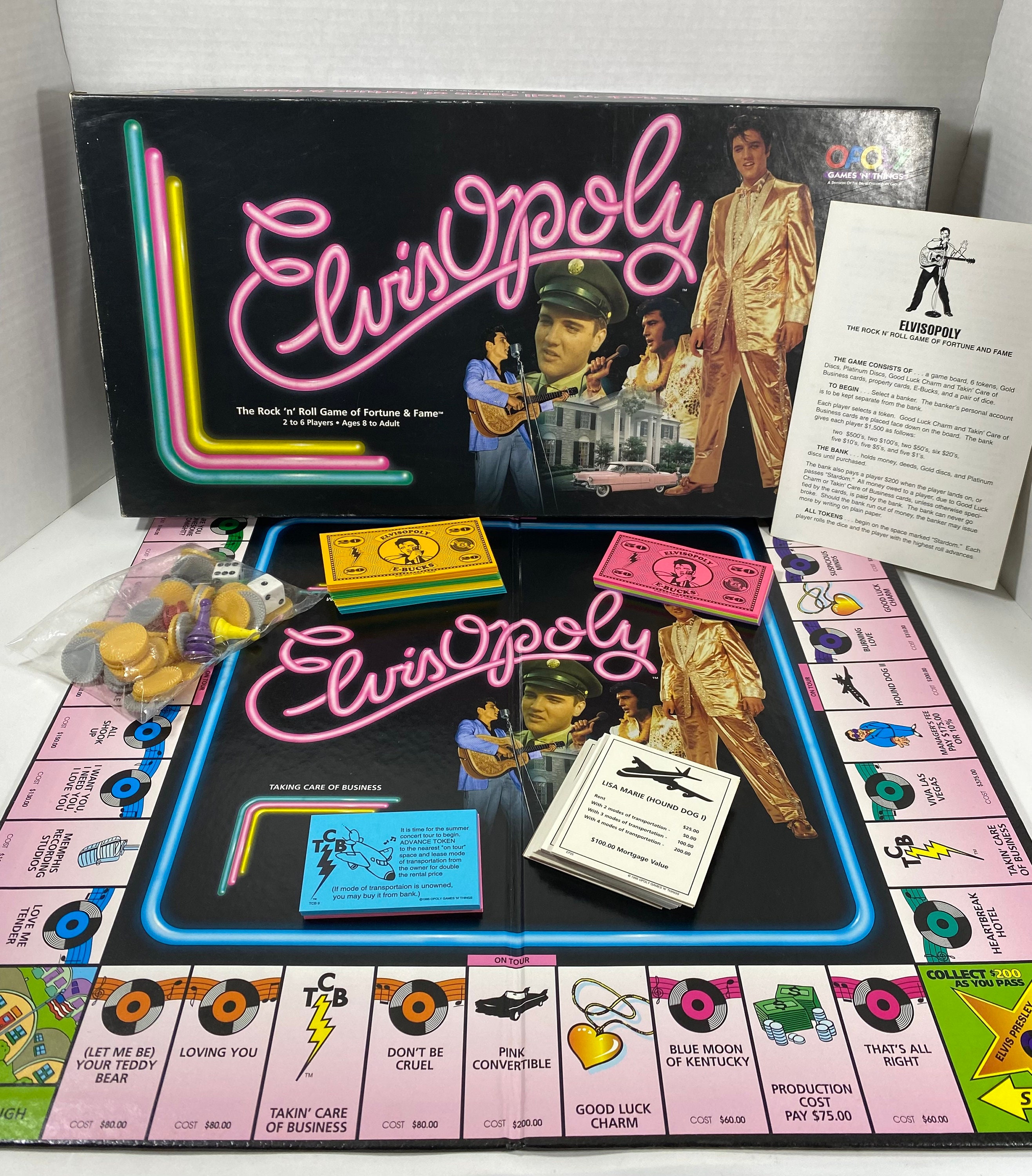 Vintage 1995 Elvisopoly: the Rock 'N' Roll Game of Fortune and
