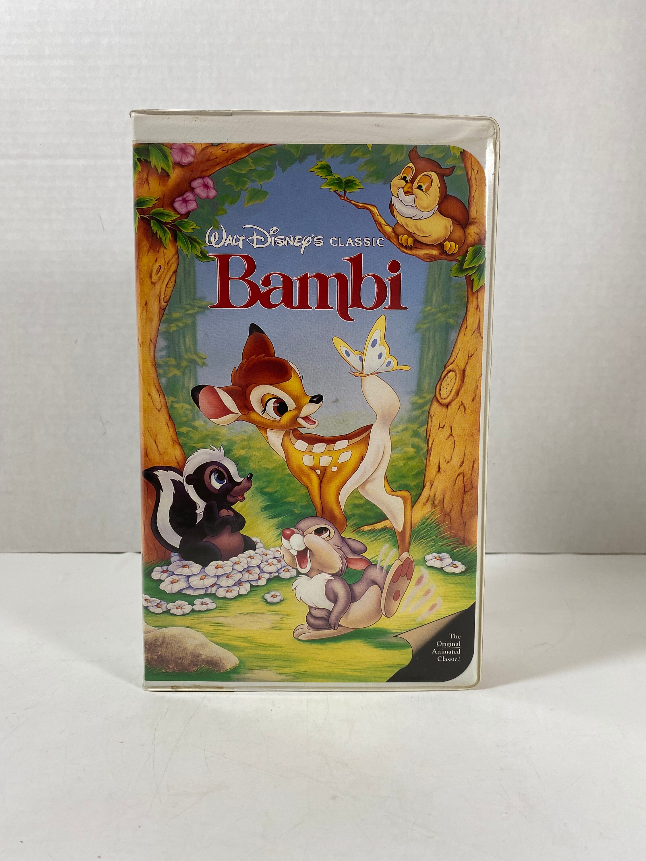 80サイズ/破紙多めのephemeral box☆ヴィンテージ海外紙モノ Vintage 1989 Walt Disney's Bambi Black Diamond Classics Clamshell