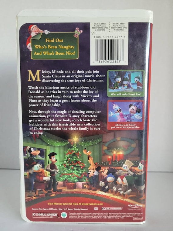Mickeys twice upon a christmas vhs