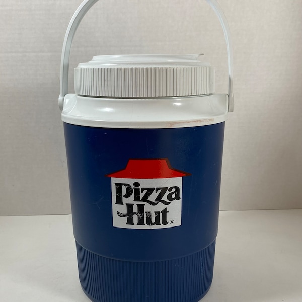 Vintage 1984 GOTT Pizza Hut Pepsi Blue 1/2 Gallon Thermos Water Jug With Handle - Collectable | Display Piece | Nostalgia | Gift Idea