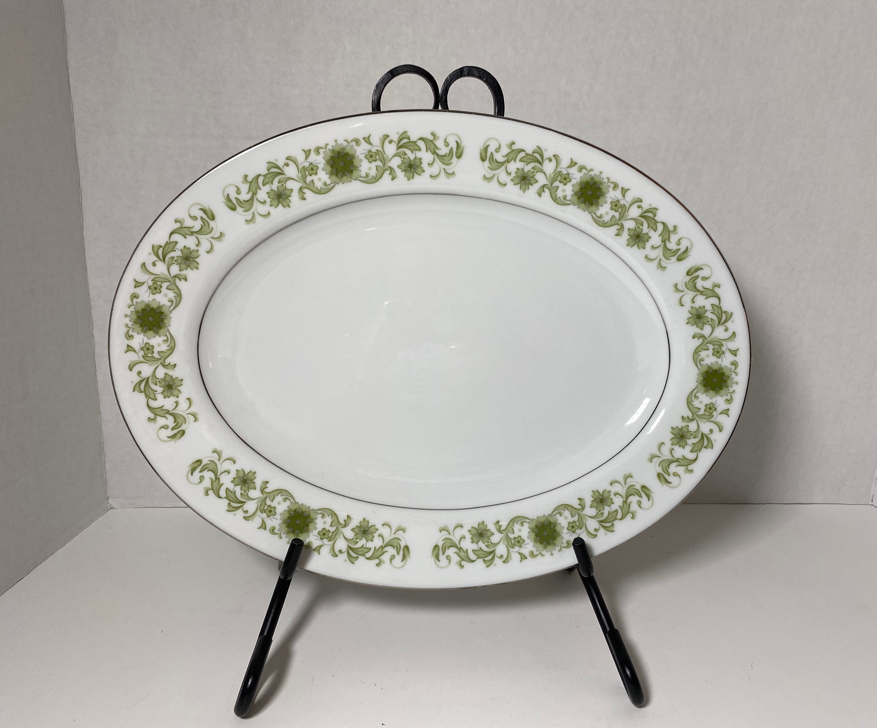 Vintage 1970's Towne House Fine China 3077 Japan “green Dale
