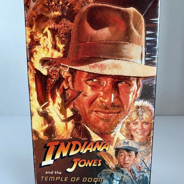 Vintage 1989 Indiana Jones And The Temple Of Doom - Harrison Ford/Kate Capshaw - Steven Spielberg (Action/Adventure)