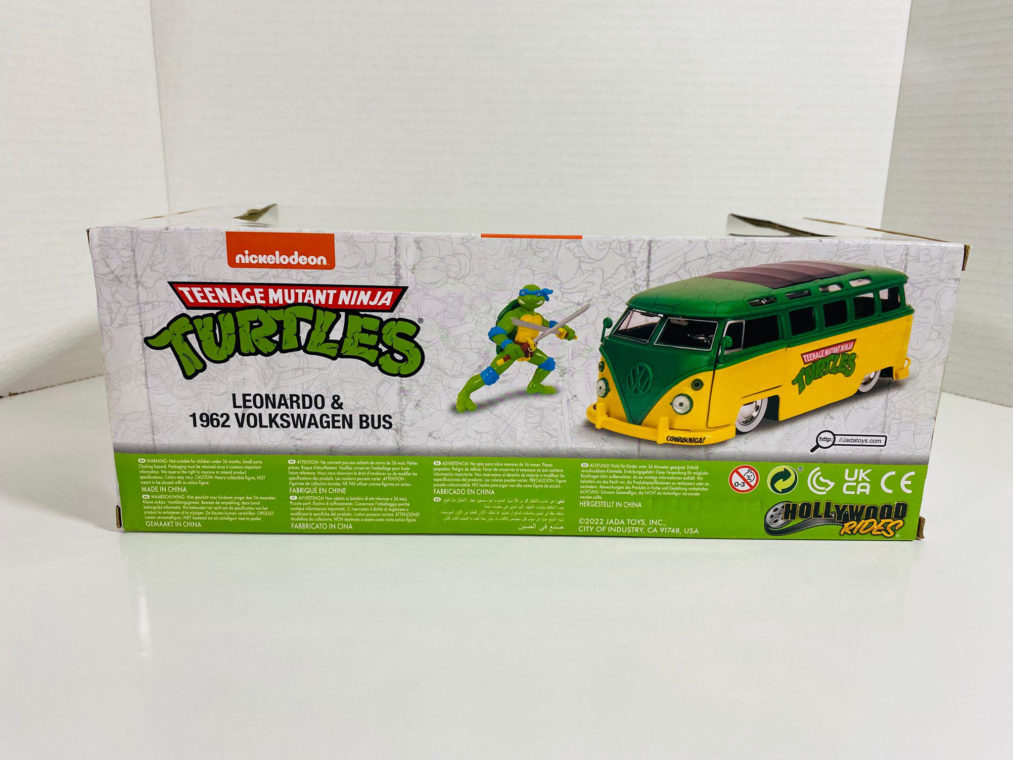 JADA TOYS - Volkswagen Bus Ninja Turtles + Leonardo Figure