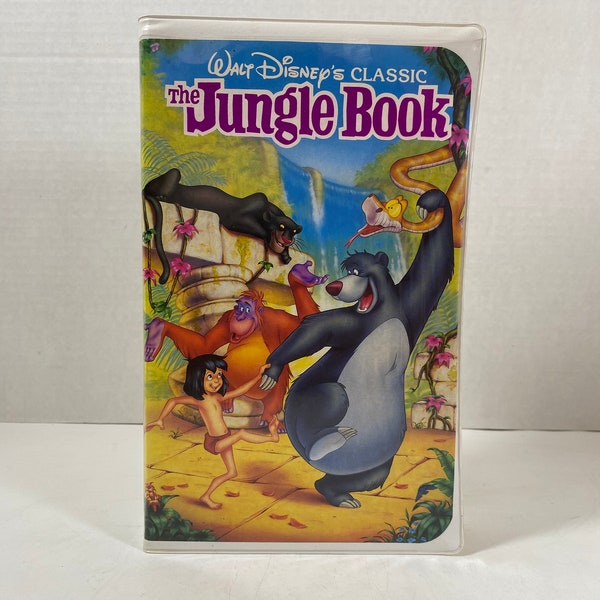 Vintage 1991 Walt Disney’s The Jungle Book Black Diamond Classics Clamshell VHS - Collectable | Nostalgia | Animated | Gift Idea