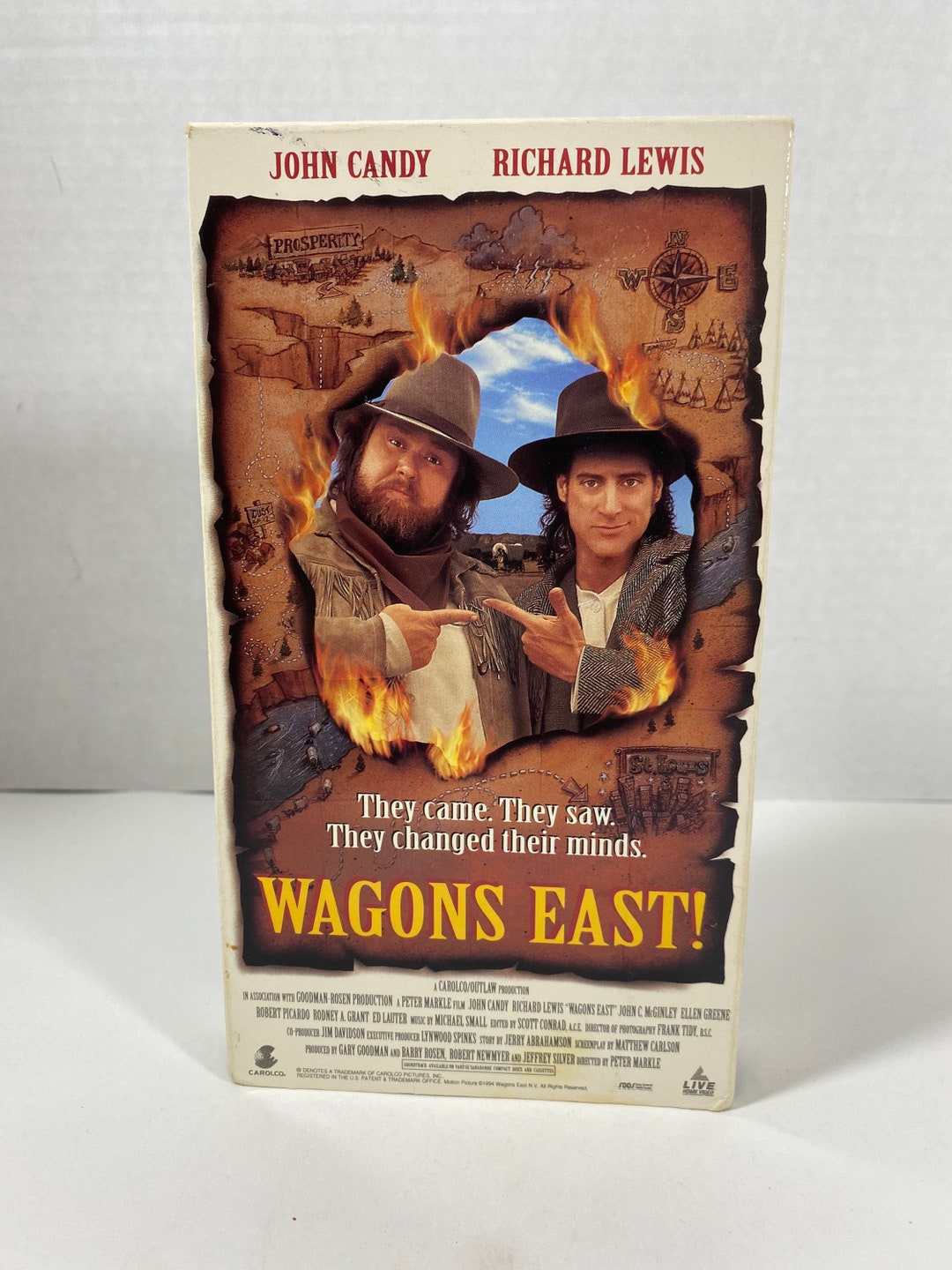 Vintage 1994 Wagons East! VHS Video Tape Starring John Candy & Richard Lewis Collectible