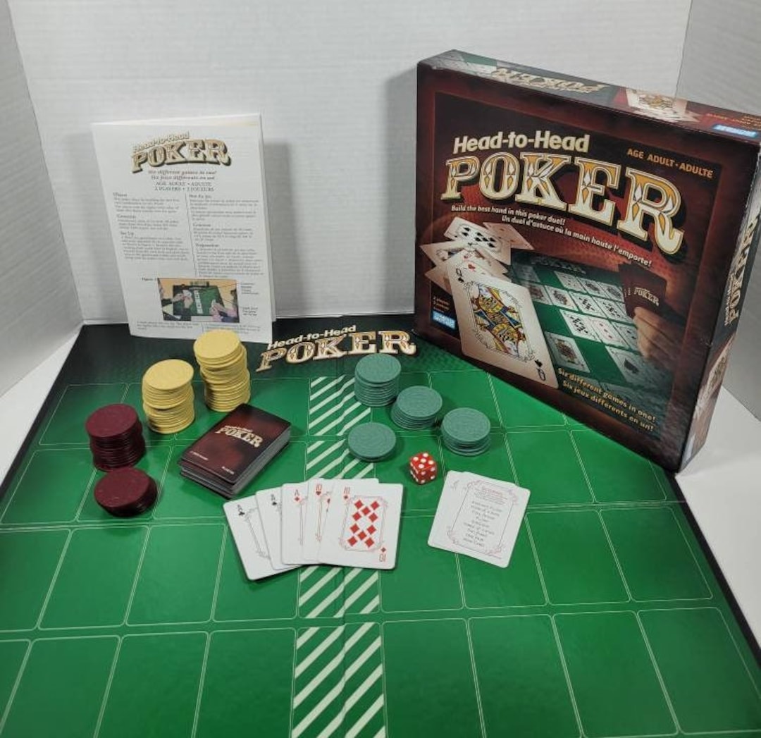 Retro Head to Head Poker by Parker Bros. With Heavy Poker Chips