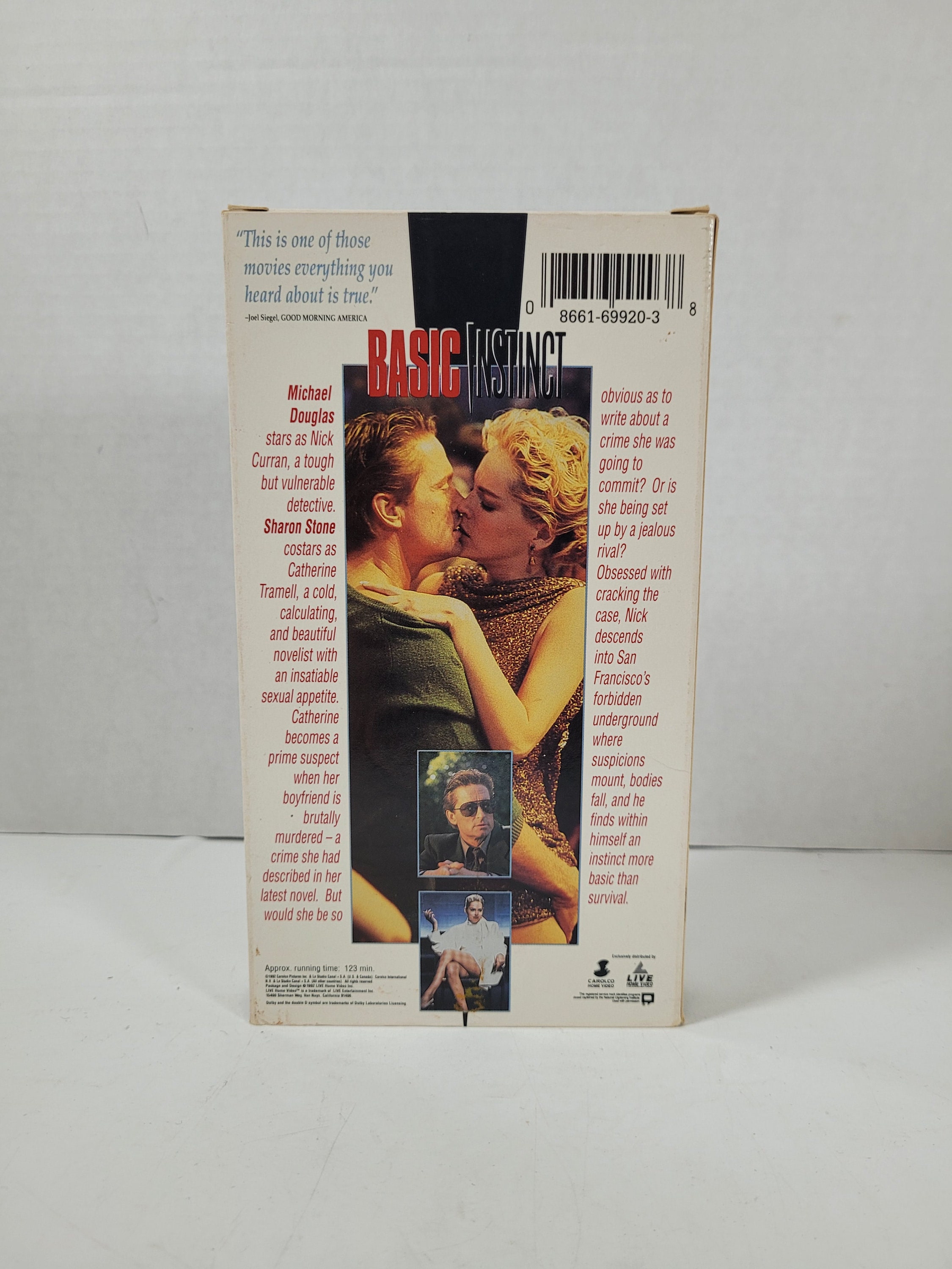 Basic Instinct Rated R Vintage Basic Instinct VHS Tape Vintage Movies Michael Douglas, Sharon ...