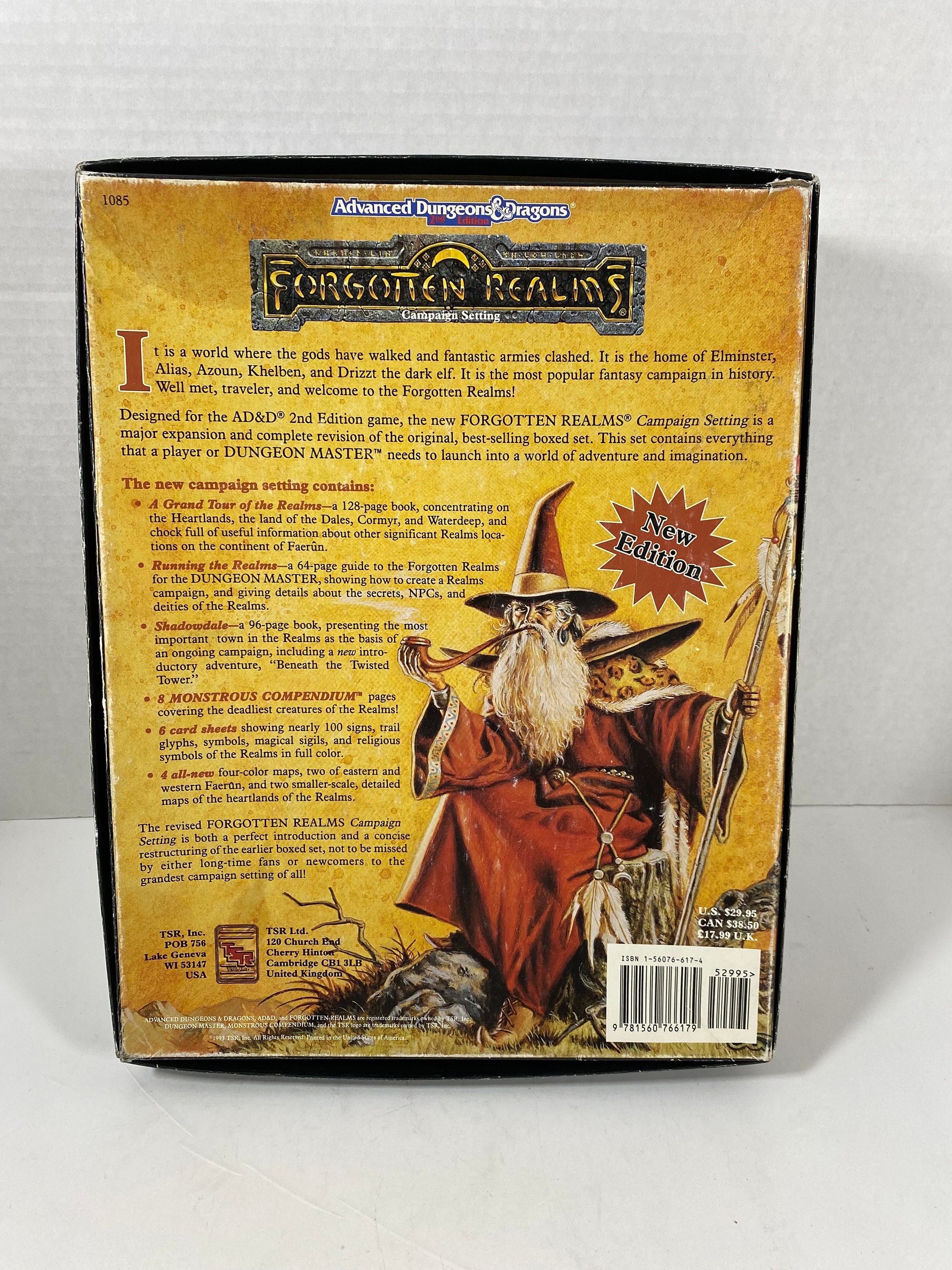 Vintage 1993 Dungeons & Dragons Forgotten Realms Campaign Setting