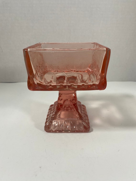 Vintage & RARE 1960's Jeanette Glass Wedding Cake Box Pedestal