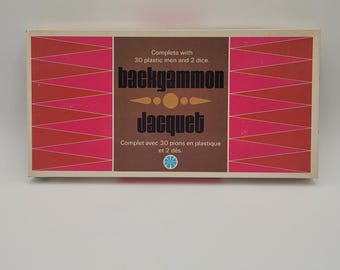 Vintage 1970's Backgammon Game Complete in fantastic condition