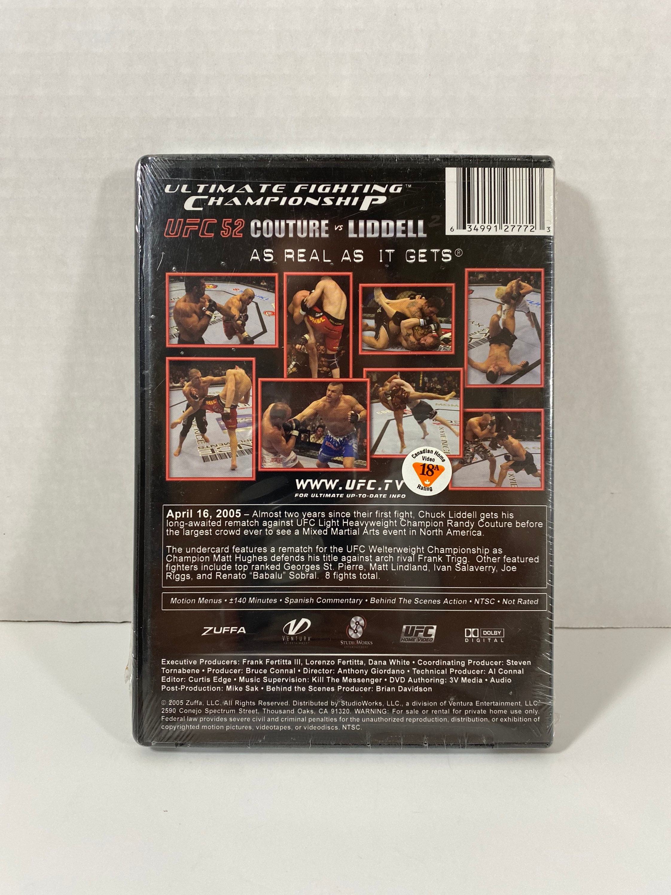 Retro UFC 52 Randy Couture Vs Chuck Liddell DVD •sealed