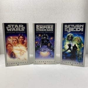 Vintage Star Wars, The Empire Strikes Back, & Return Of The Jedi Special Edition VHS Trio Set - Collectible | Rainy Day Movies | Gift
