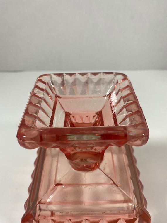 Vintage & RARE 1960's Jeanette Glass Wedding Cake Box Pedestal