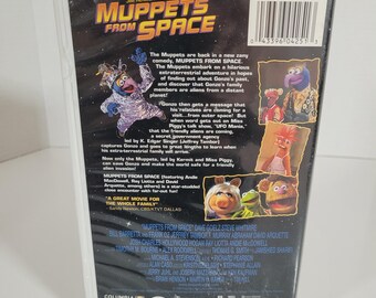 Vintage 1999 Jim Henson's the Muppets in Space VHS Tape in a