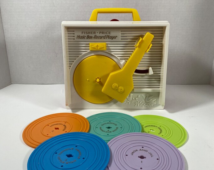 Fisherprice Music Box Record Player With 5 Records Etsy