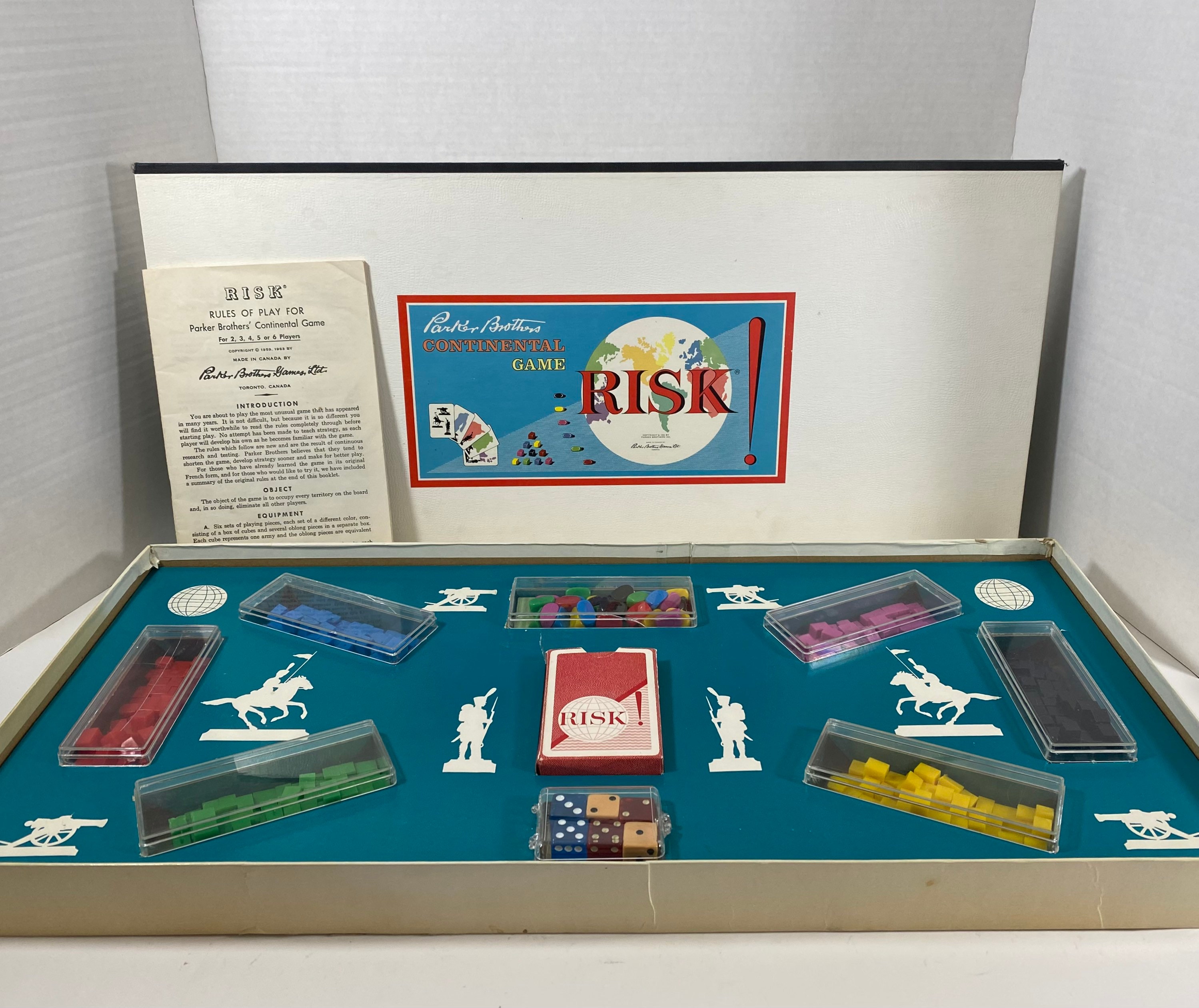Jeu De Société Risk Continental Édition 1959 - Reproduction Parker Brothers Neuve