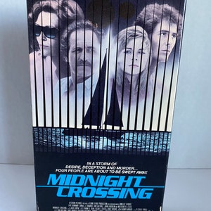 Vintage 1988 Midnight Crossing VHS Video Tape-Starring: Faye Dunaway & Kim Cattrall Collectible/Movie Enthusiast/Giftware image 1