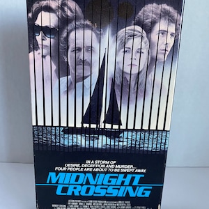 Vintage 1988 Midnight Crossing VHS Video Tape-Starring: Faye Dunaway & Kim Cattrall Collectible/Movie Enthusiast/Giftware image 1