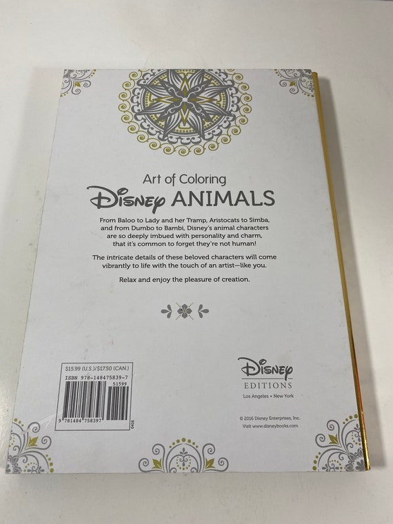 Art of Coloring: Disney Animals: 100 Images to Inspire Creativity and  Relaxation