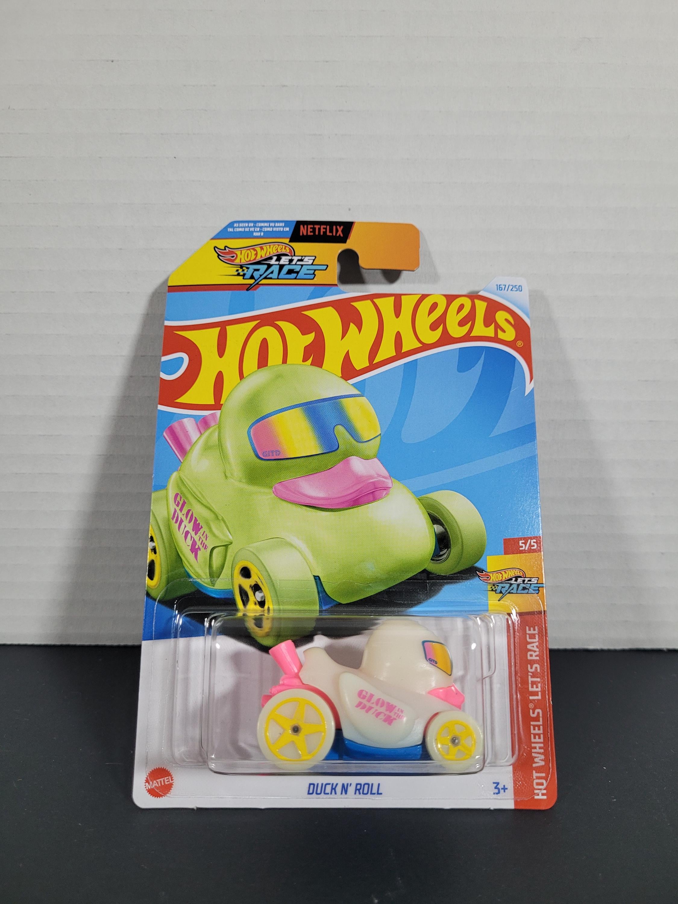 Hot Wheels Duck N' Roll（ダックン・ロール）2台セット Amazon.com: Hot Wheels Duck N' Roll Glow in The Dark Race