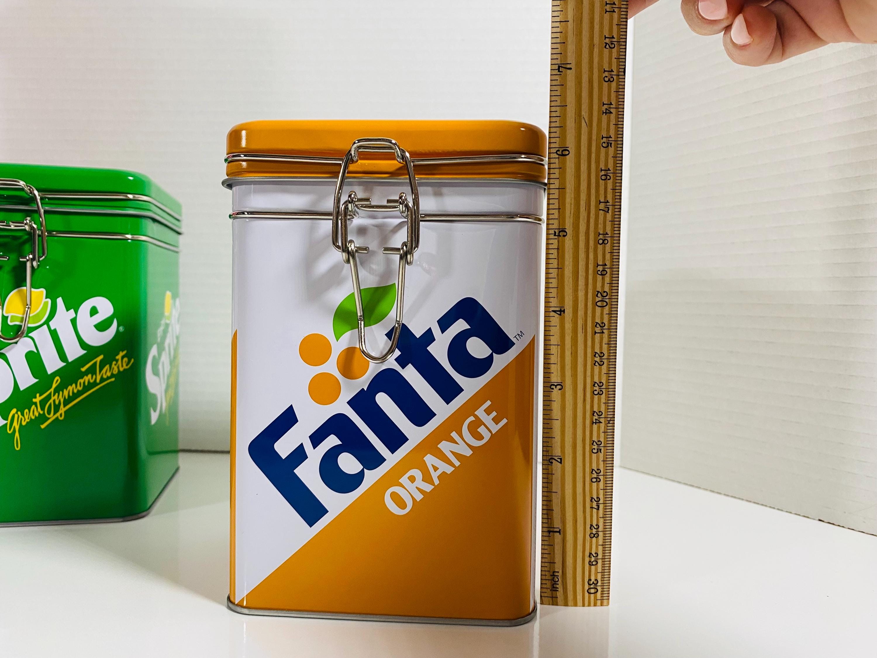 The Tin Box Set of 4 Rectangular Metal Storage Canisters: Fanta