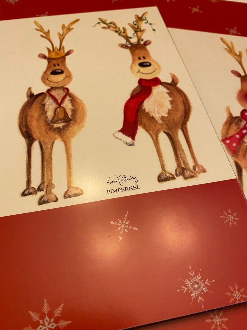 Vintage Pimpernel Reindeer Placemats With Cork Backing in Etsy