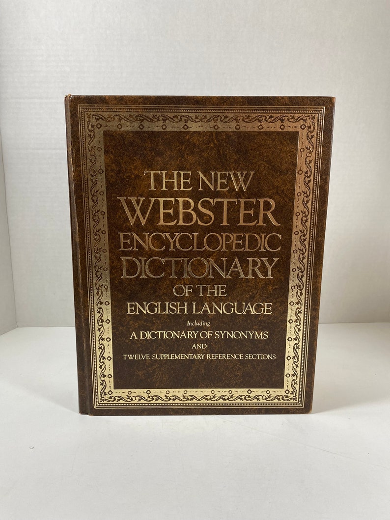 Vintage 1980 The New Webster Encyclopedia Dictionary Of The English Language Hardcover Collectable Educational Book Gift Idea image 1