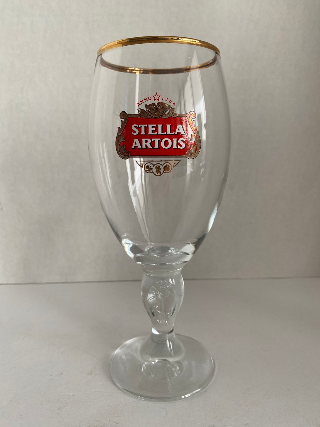 Retro Stella Artois Half Pint Chalice/beer Goblet With Gold - Etsy
