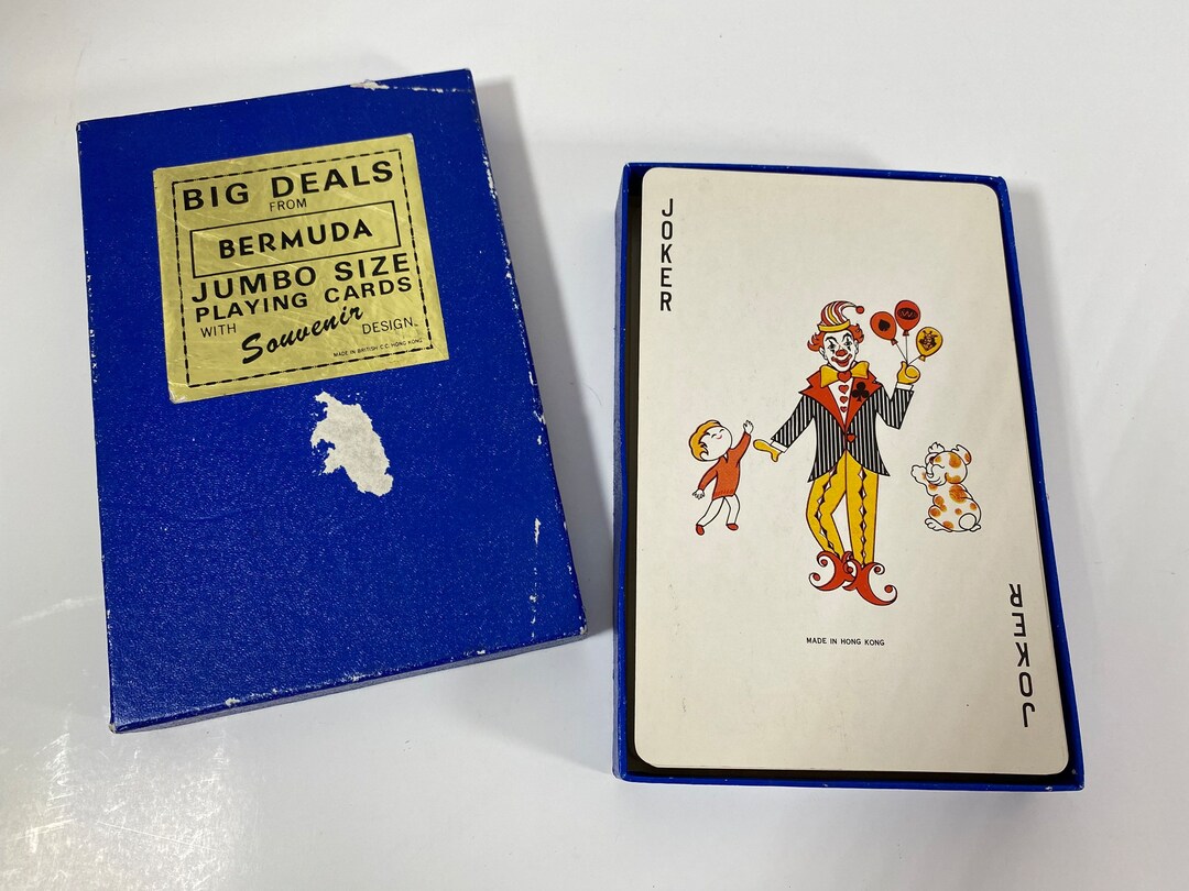 Vintage 1980's Bermuda Oversized/jumbo Playing Cards With Jokers