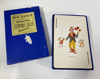 Vintage 1980's Bermuda Oversized/jumbo Playing Cards With Jokers