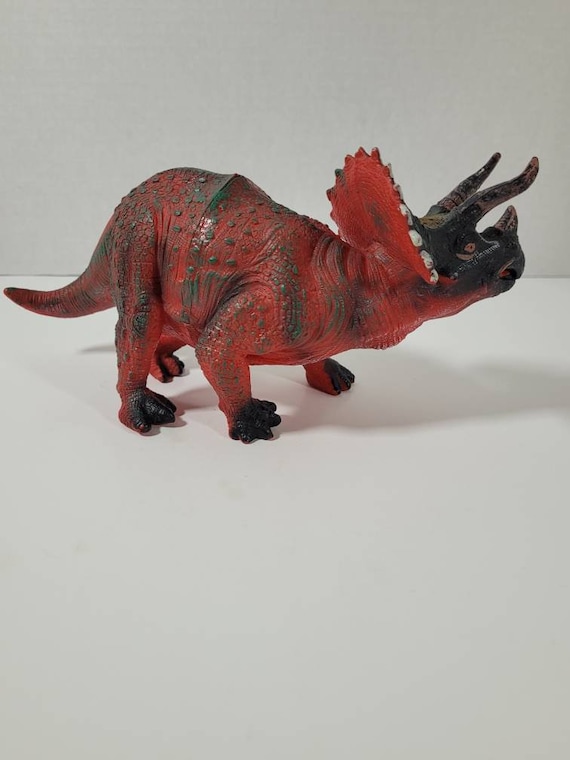 レトロ 1990 年代 トリケラトプス 恐竜フィギュア/恐竜おもちゃ - Etsy