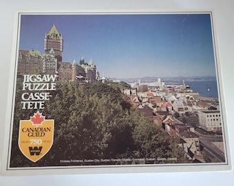Vintage 80's *BRAND NEW* Whitman Landscapes - Canadian Guild Chateau Frontenac 750 Piece Jigsaw Puzzle - Ciudad de Quebec, Quebec