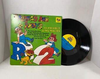 Vintage 1980 Raggedy Ann & Andy's Alphabet and Numbers Vinyl LP