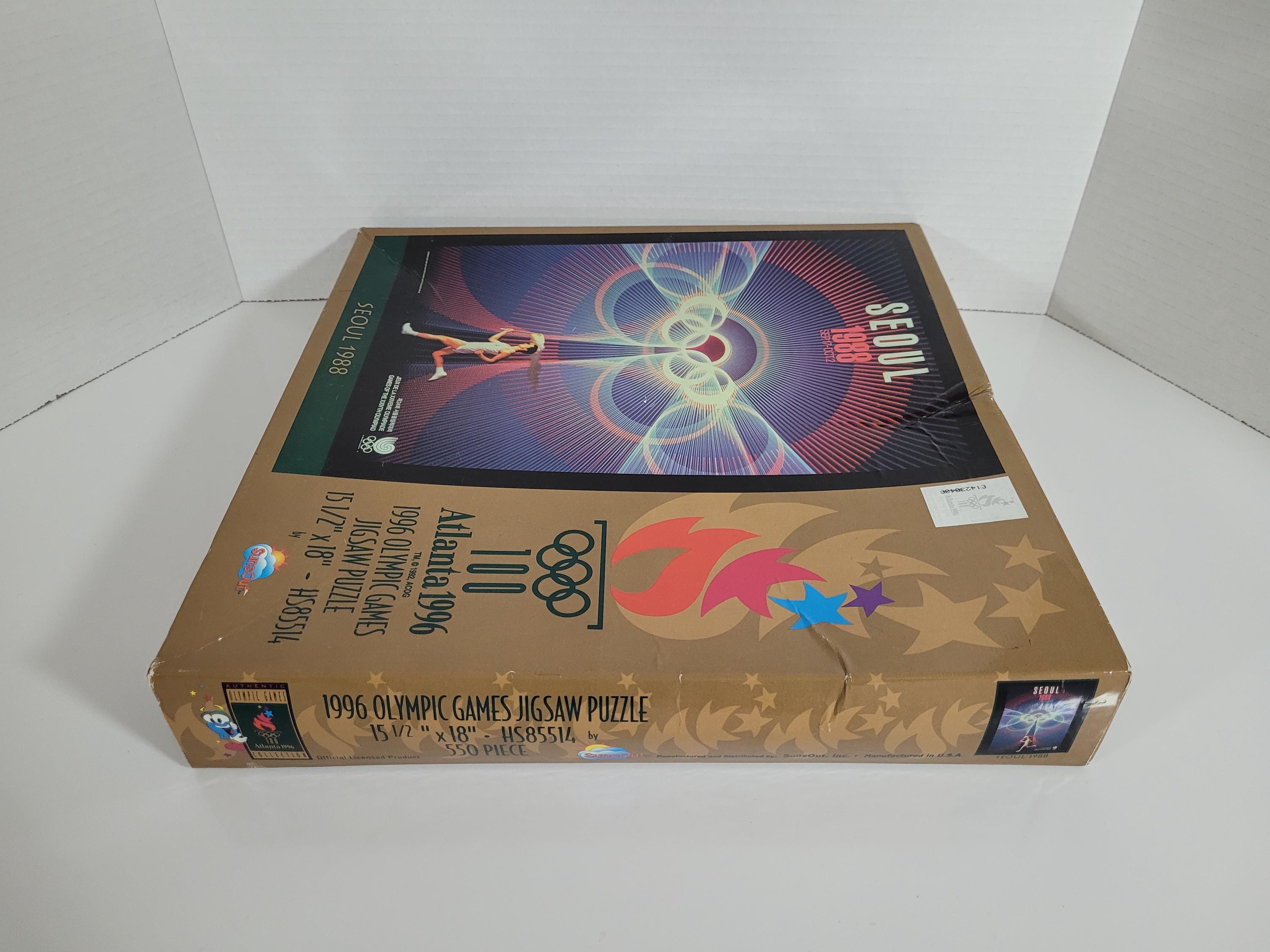 Vintage 1992 Olympic Jigsaw Puzzle Commemorating the 1988 Seoul