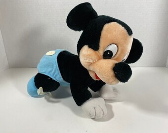 Vintage 1984 Walt Disney’s Baby Mickey Mouse Plush Toy - Collectible | Nostalgia | Childhood Memories | Giftware