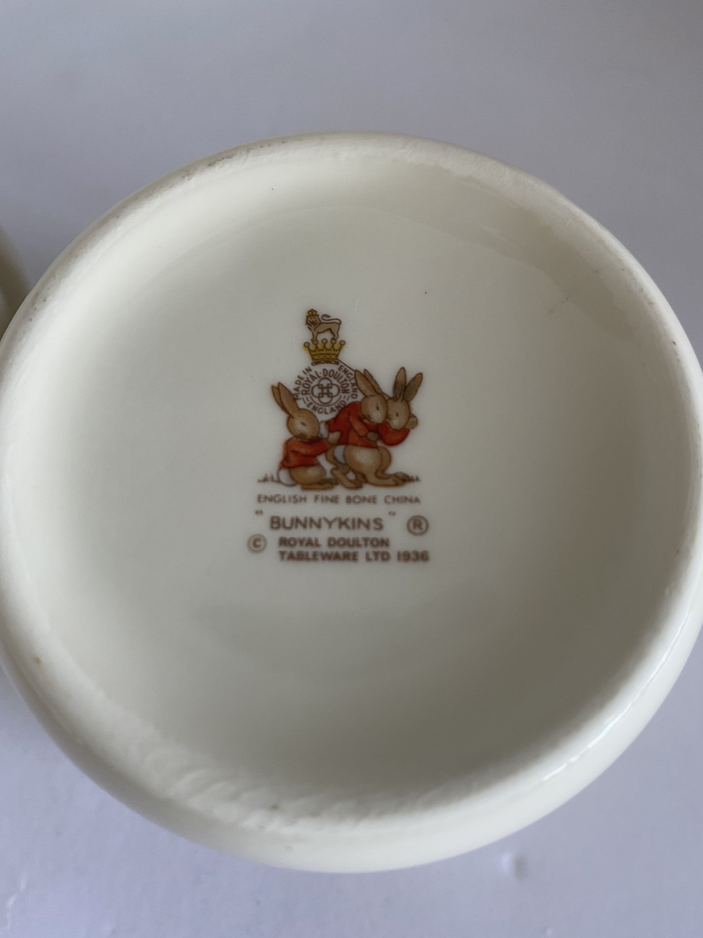 Vintage 1936 Royal Doulton Bunnykins - Fine Bone China Double
