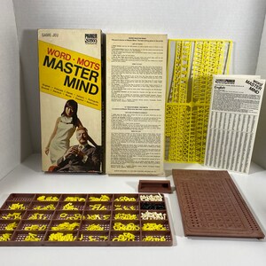 Vintage 1976 Word Master Mind: The Word Version Of Master Mind - Collectors Item | Family Game Night | Logic Game | De-Code Game | Gift