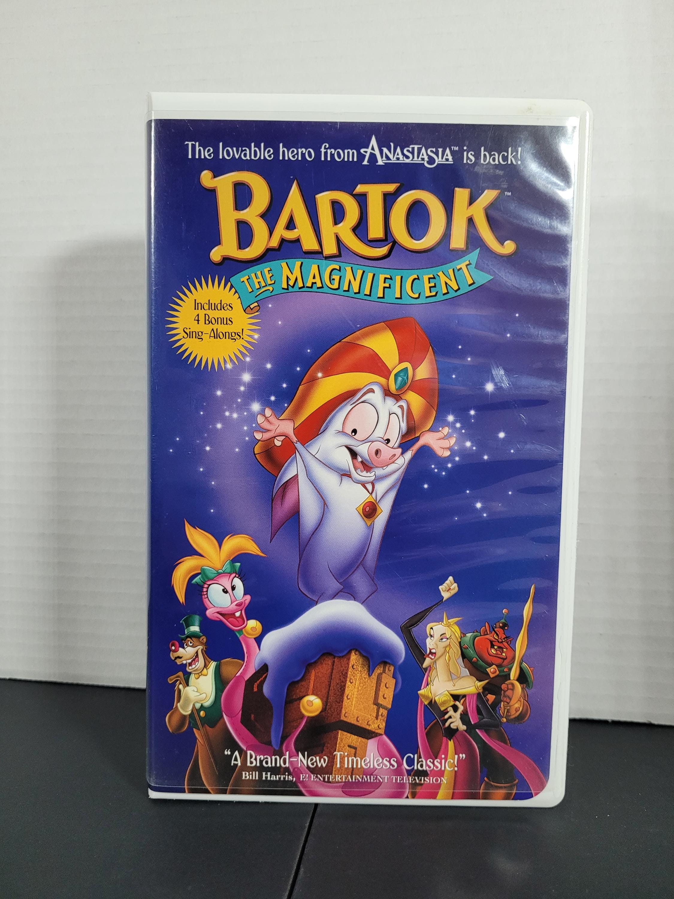 Vintage 1999 Bartok the Magnificent VHS Tape in a Clamshell Case