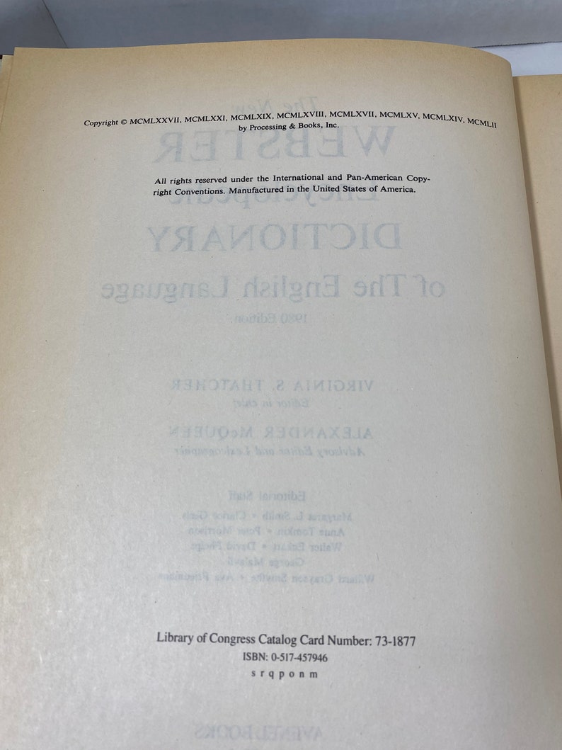 Vintage 1980 The New Webster Encyclopedia Dictionary Of The English Language Hardcover Collectable Educational Book Gift Idea image 3