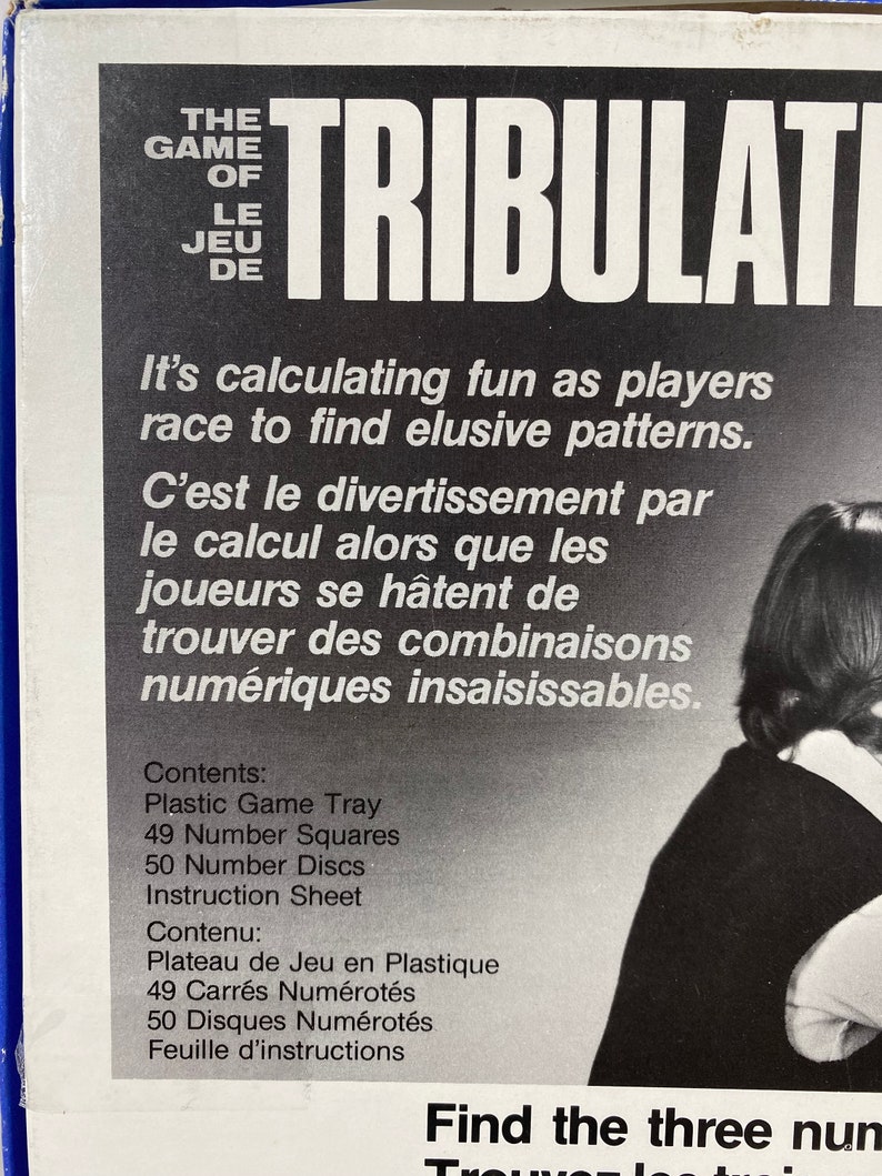 Tri Number Vintage 1981 Tribulation Game: A Race to Find the Tri-number Code ...