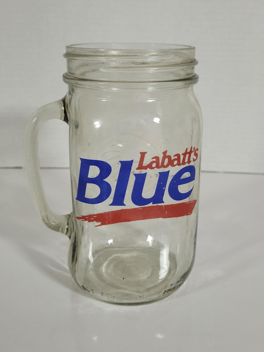 Labatt Pint Vintage 90's Labatt's Blue Beer Pint Stein Jar With Handle Over 6