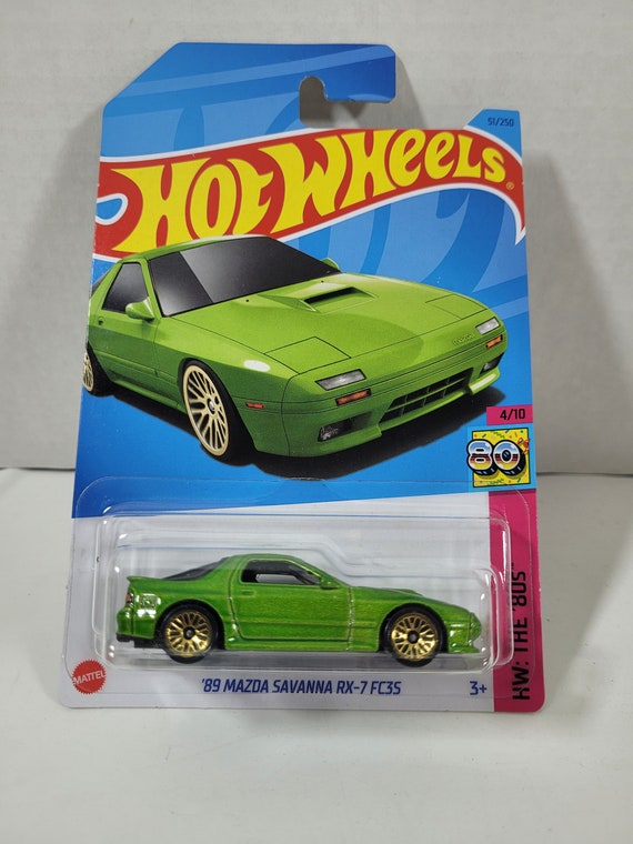 Hot Wheels 89' Mazda Savanna RX7 Carded Die-cast Car Vintage Die
