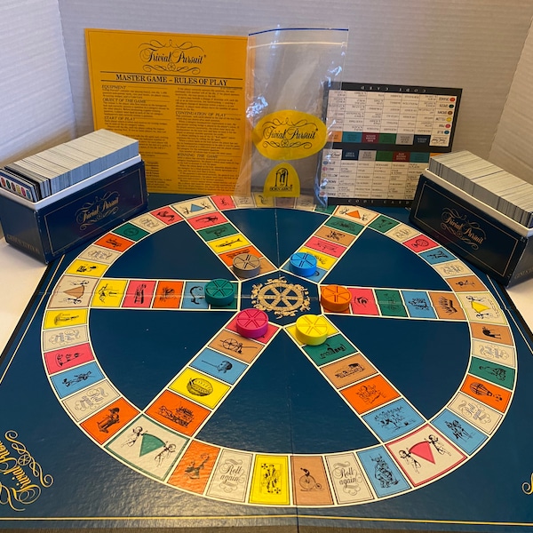 Vintage 1981 Trivial Pursuit MasterGame - Genus Edition By: Parker Brothers - Family Fun/Game Night/Holiday Parties/Gift Idea