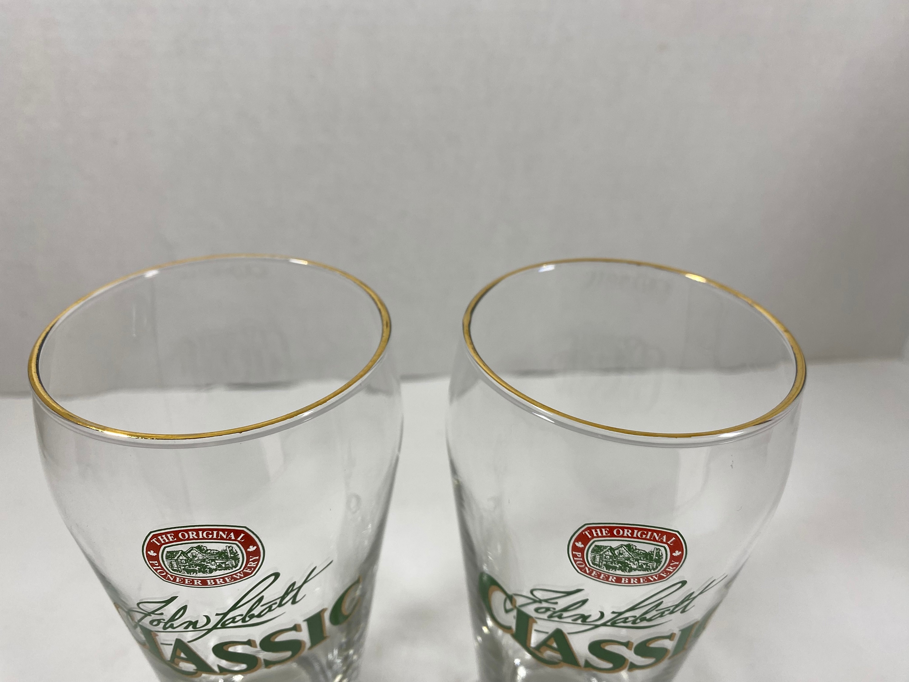 Vintergön Rabatt Vintage & Very Rare 1990’s John Labatt Classic Footed Pint Glasses With ...