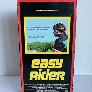 ヴィンテージ 1985 イージー ライダー VHS ビデオ テープ - 主演: ピーター フォンダ、デニス ホッパー、ジャック ニコルソン - コレクター向け/映画愛好家向け/ギフト